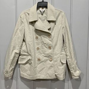 Talbots Light Weight Tan Jacket W/ Pockets Size 14